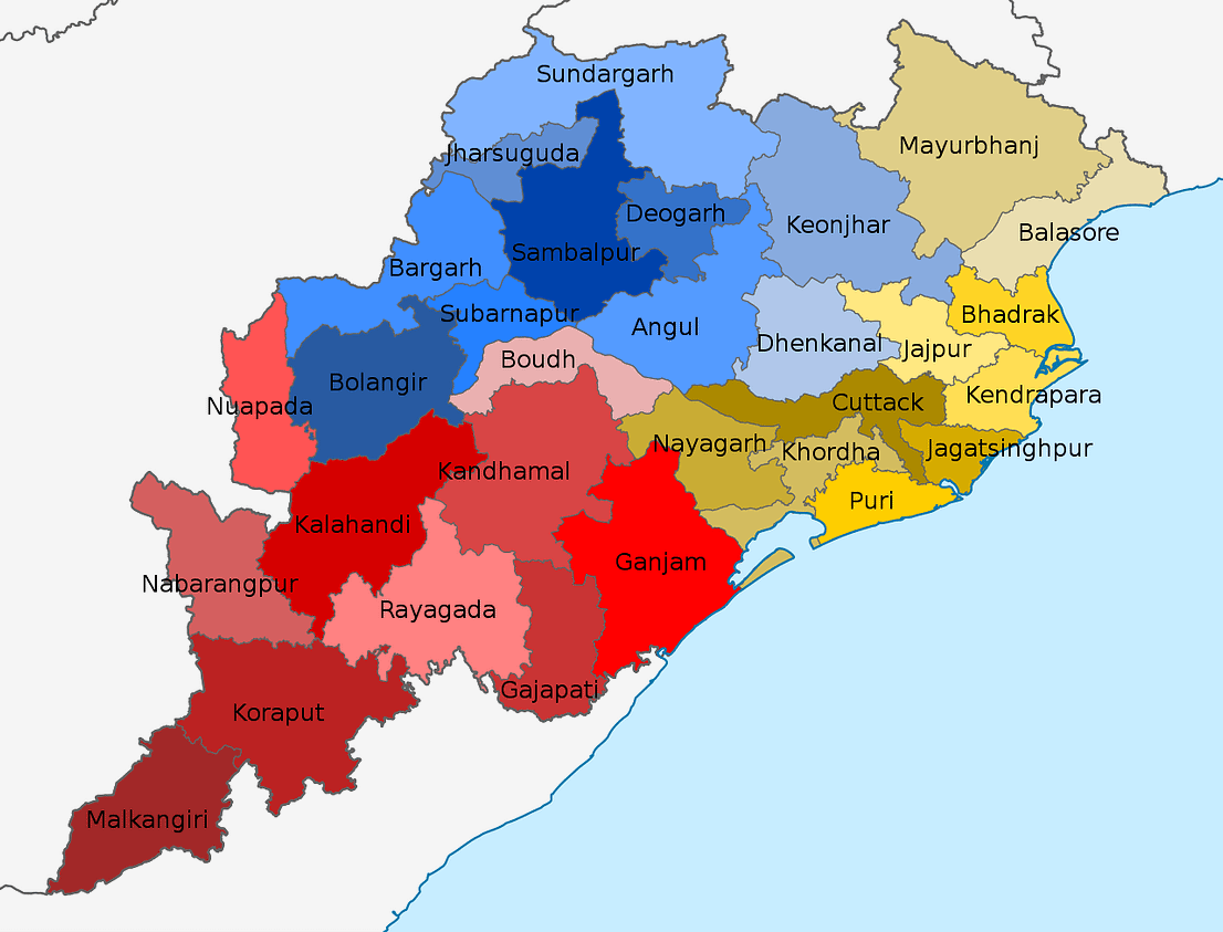 Odisha District Map